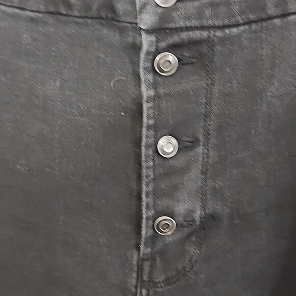 No Boundaries High Rise black distressed wide leg cropped plus size jeans sz 18 - Picture 2 of 9